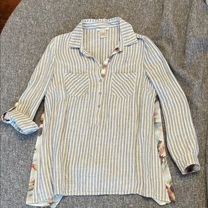 John Mark Gray Striped Button Down Shirt